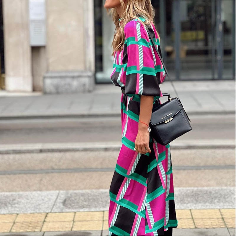 Maire Colorful Smock Neck Midi Dress - 4 Styles