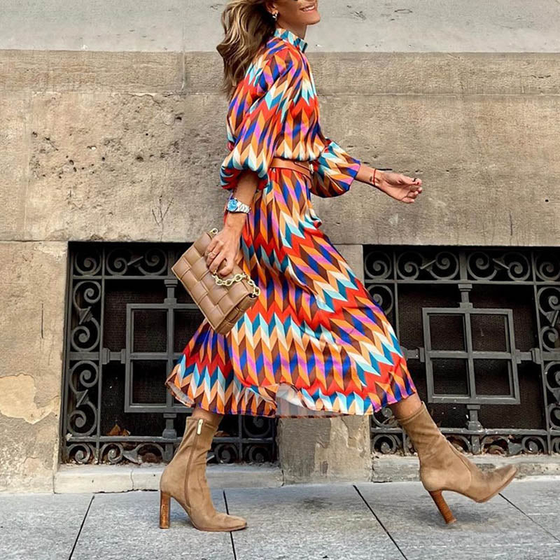 Maire Colorful Smock Neck Midi Dress - 4 Styles