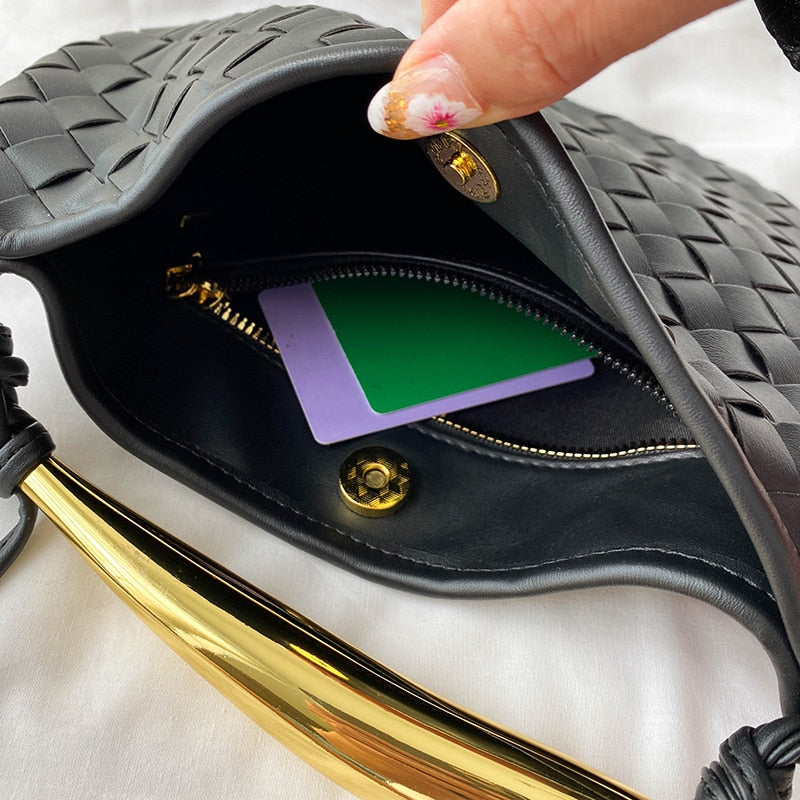 Mairi Woven Golden Bar Mini Tote