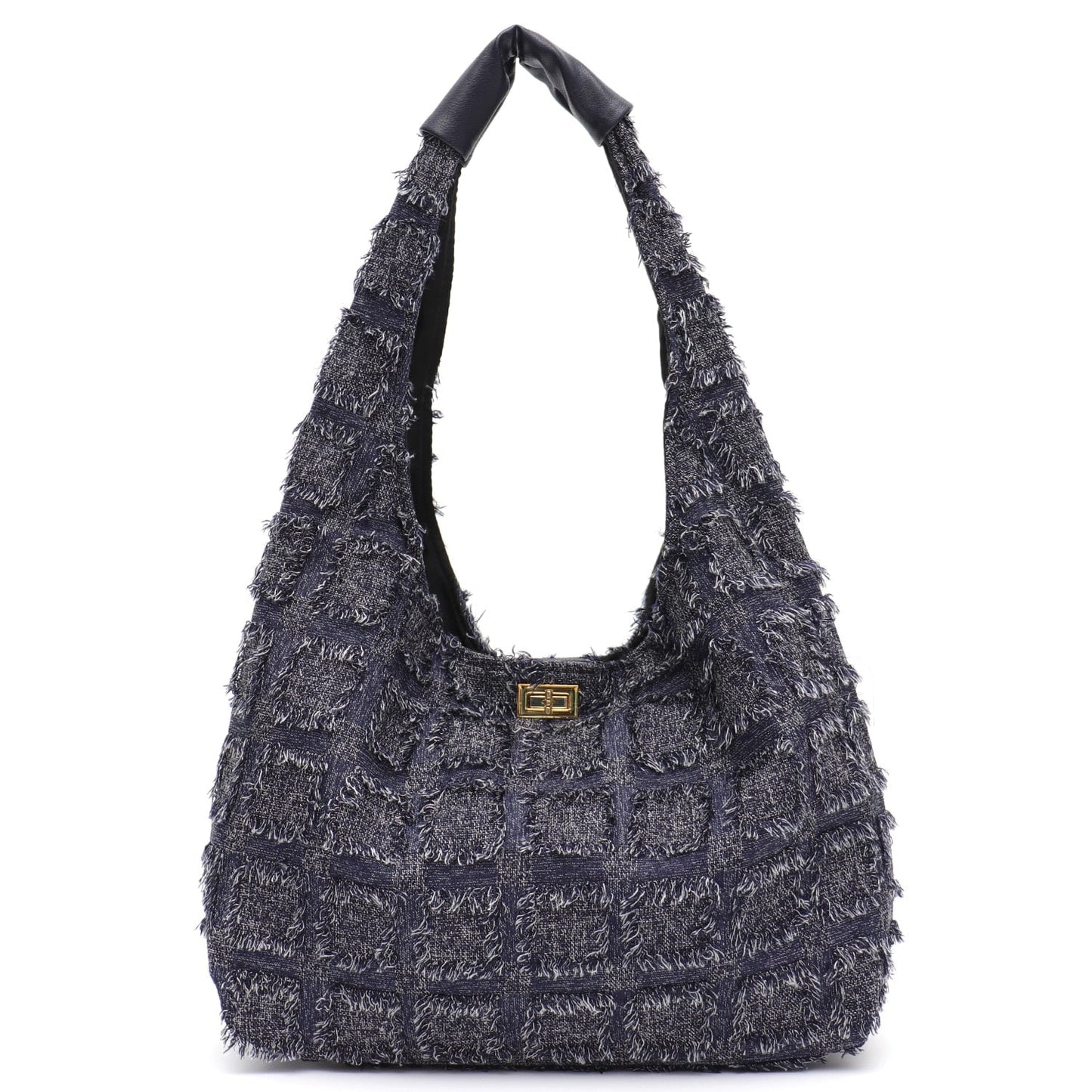 Maja Frayed Tweed Look Hobo Bags - 3 Colors