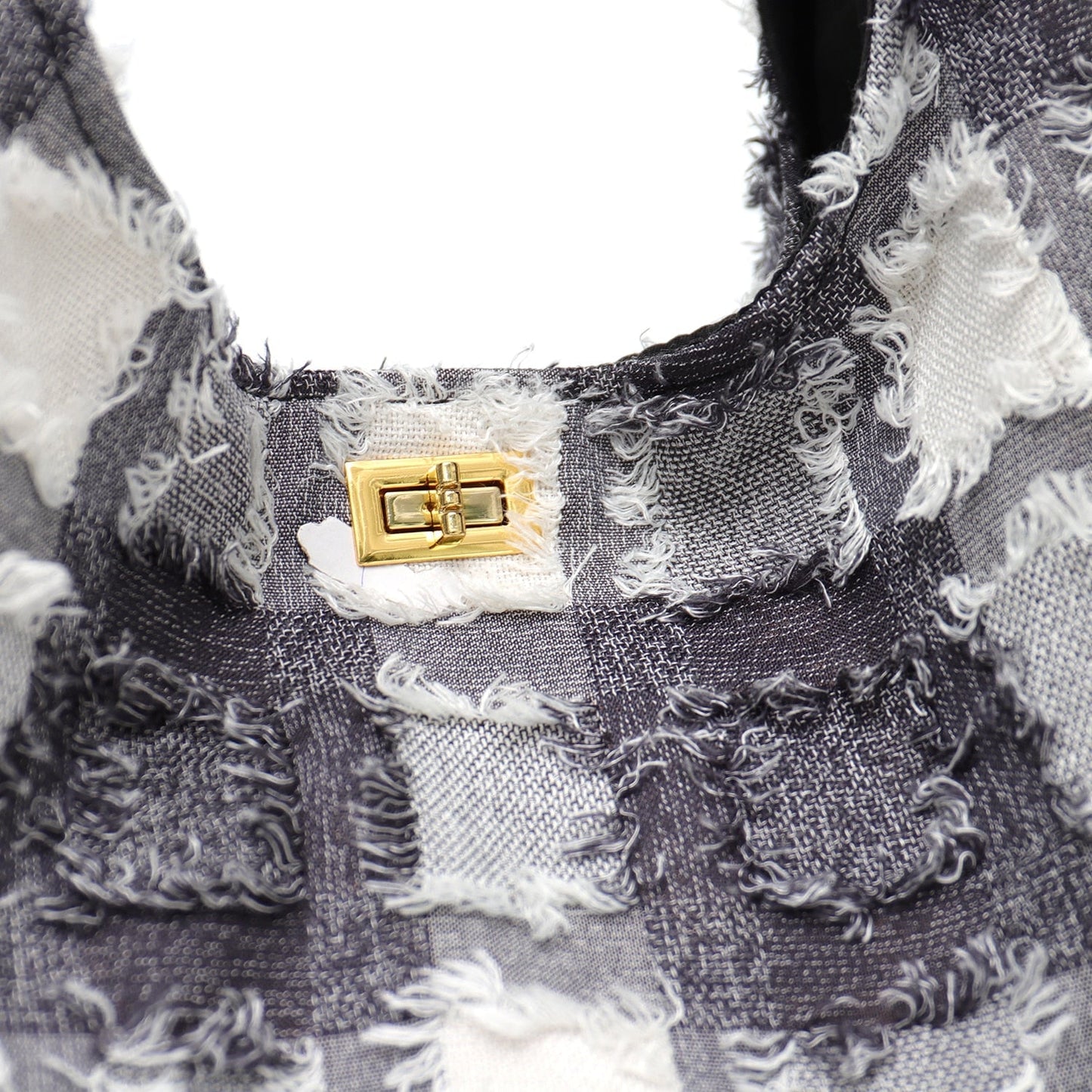 Maja Frayed Tweed Look Hobo Bags - 3 Colors