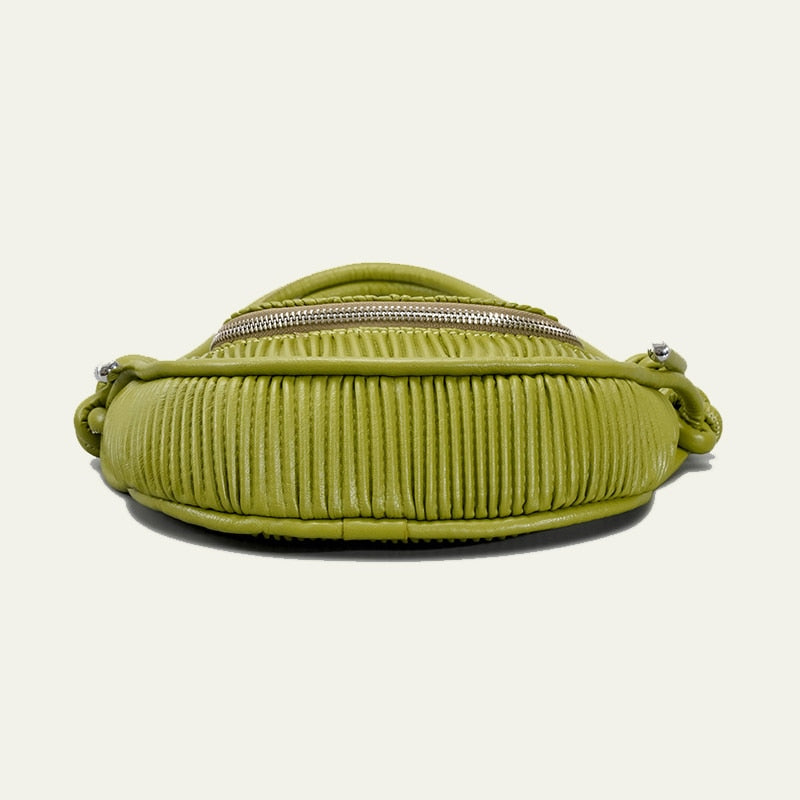 Malina Pleated Half Moon Saddle Bag - 6 Colors