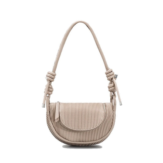 Malina Pleated Half Moon Saddle Bag - 6 Colors