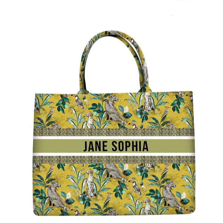 Marcella Your Name Monogram Canvas Totes - 20 Styles