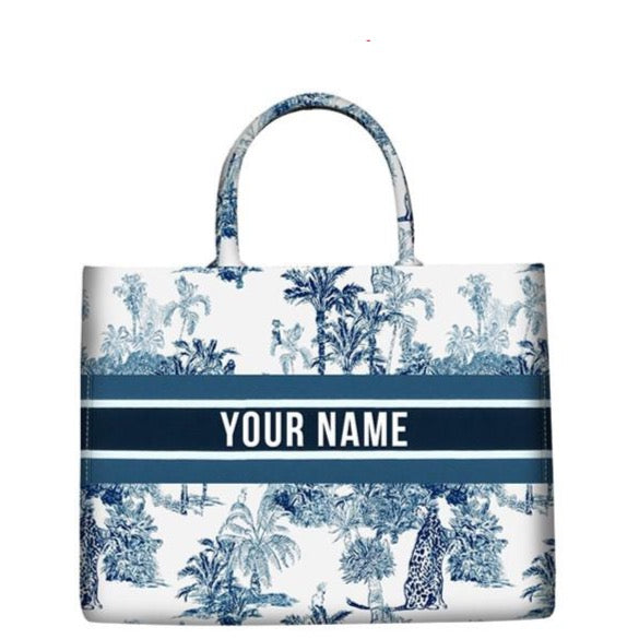 Marcella Your Name Monogram Canvas Totes - 20 Styles