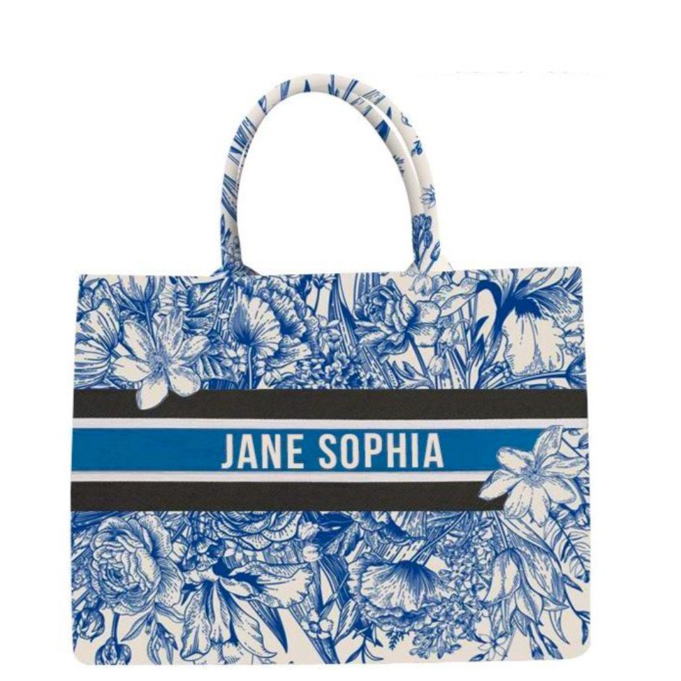 Marcella Your Name Monogram Canvas Totes - 20 Styles