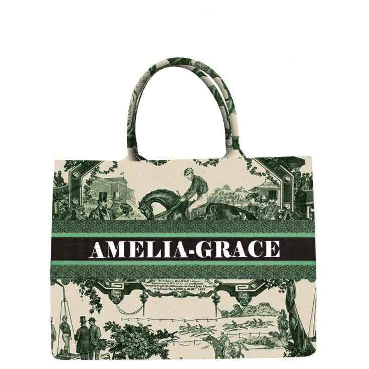 Marcella Your Name Monogram Canvas Totes - 20 Styles