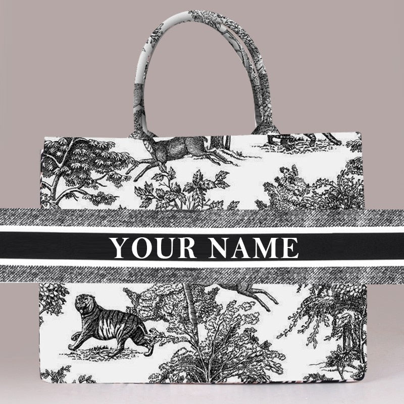Marcella Your Name Monogram Canvas Totes - 20 Styles