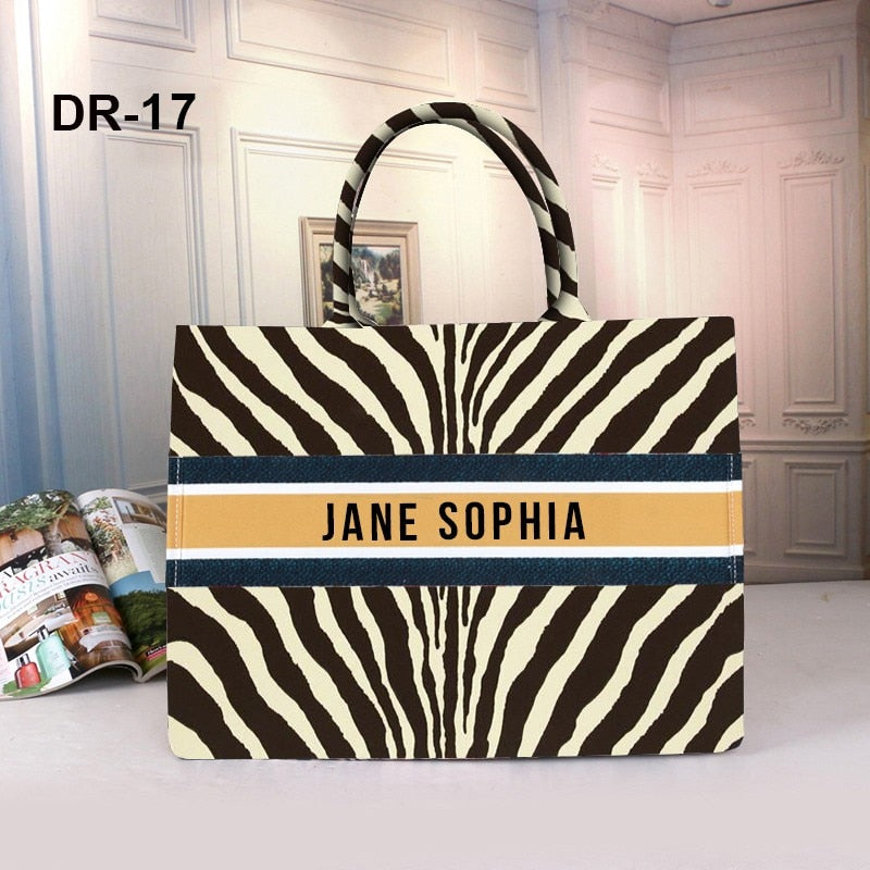 Marcella Your Name Monogram Canvas Totes - 20 Styles