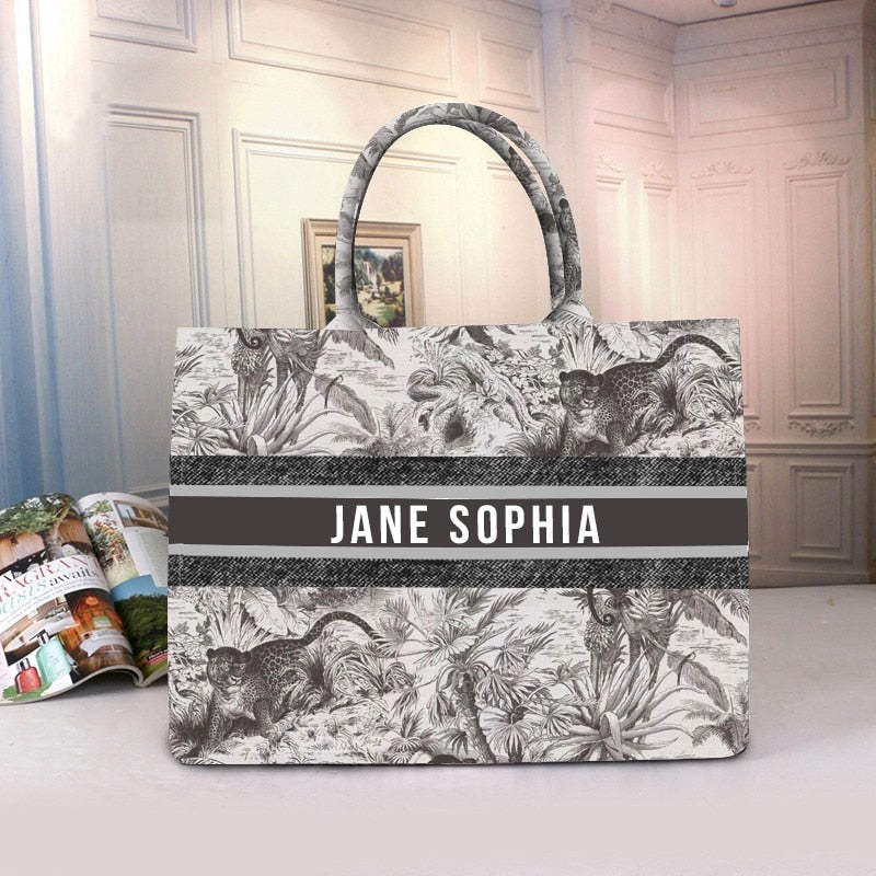 Marcella Your Name Monogram Canvas Totes - 20 Styles