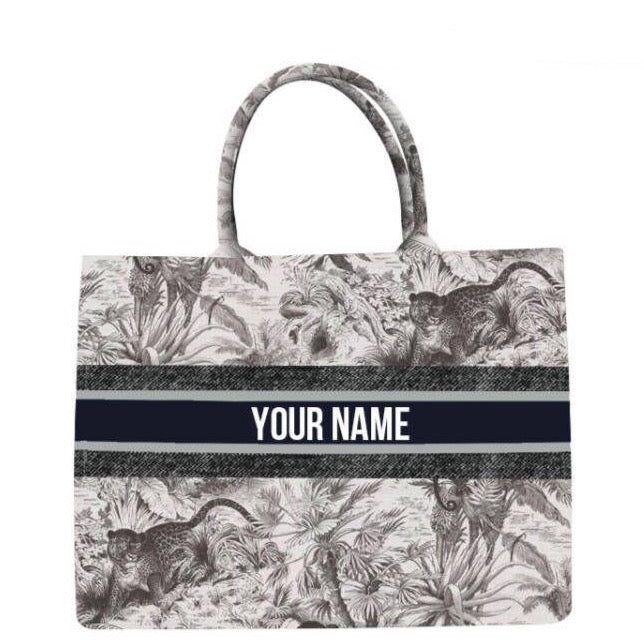 Marcella Your Name Monogram Canvas Totes - 20 Styles