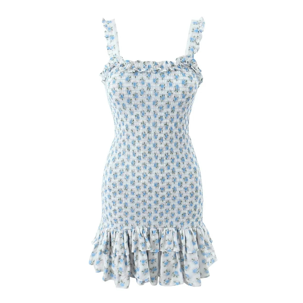 Margie Shirring Smocked Floral Dress - 2 Colors