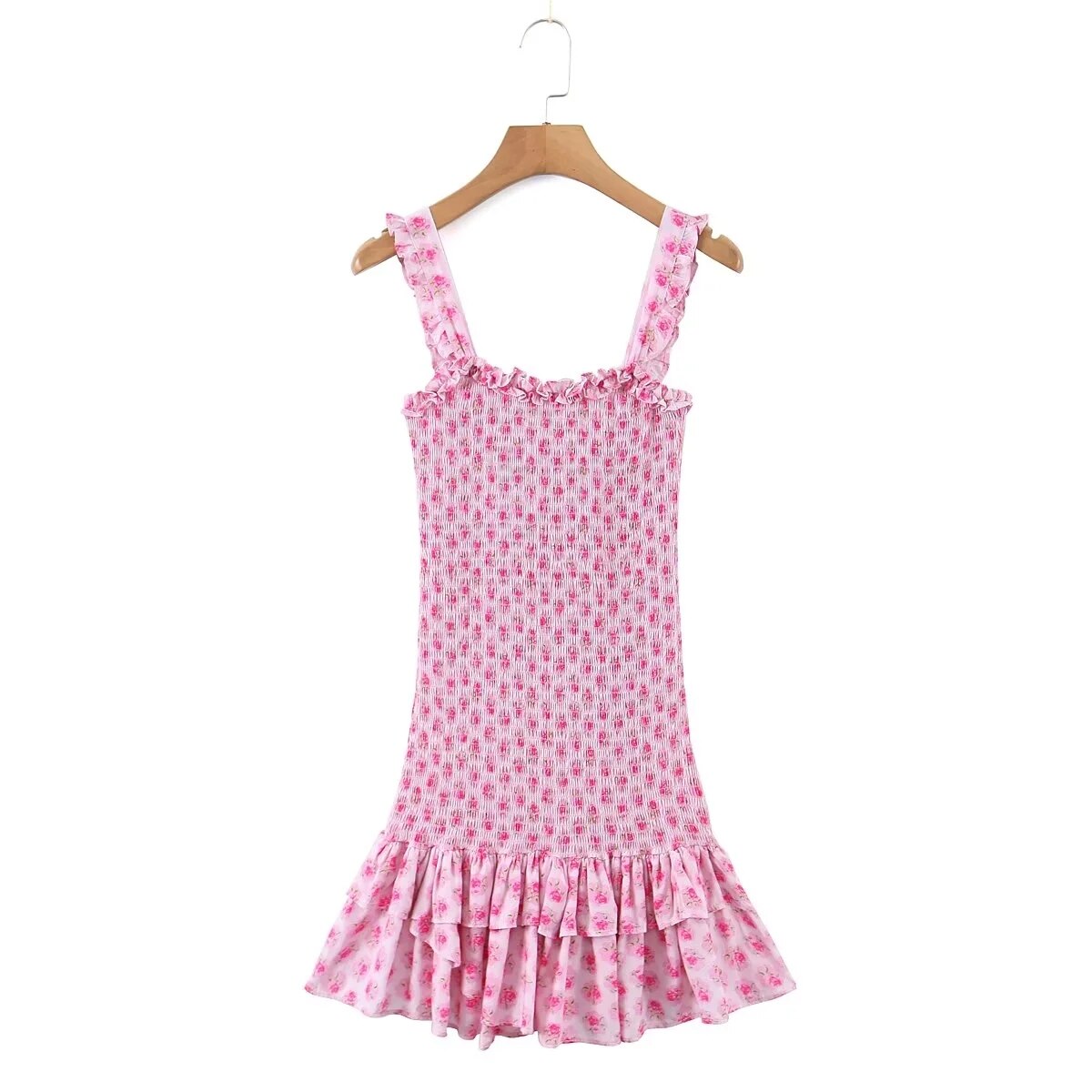 Margie Shirring Smocked Floral Dress - 2 Colors