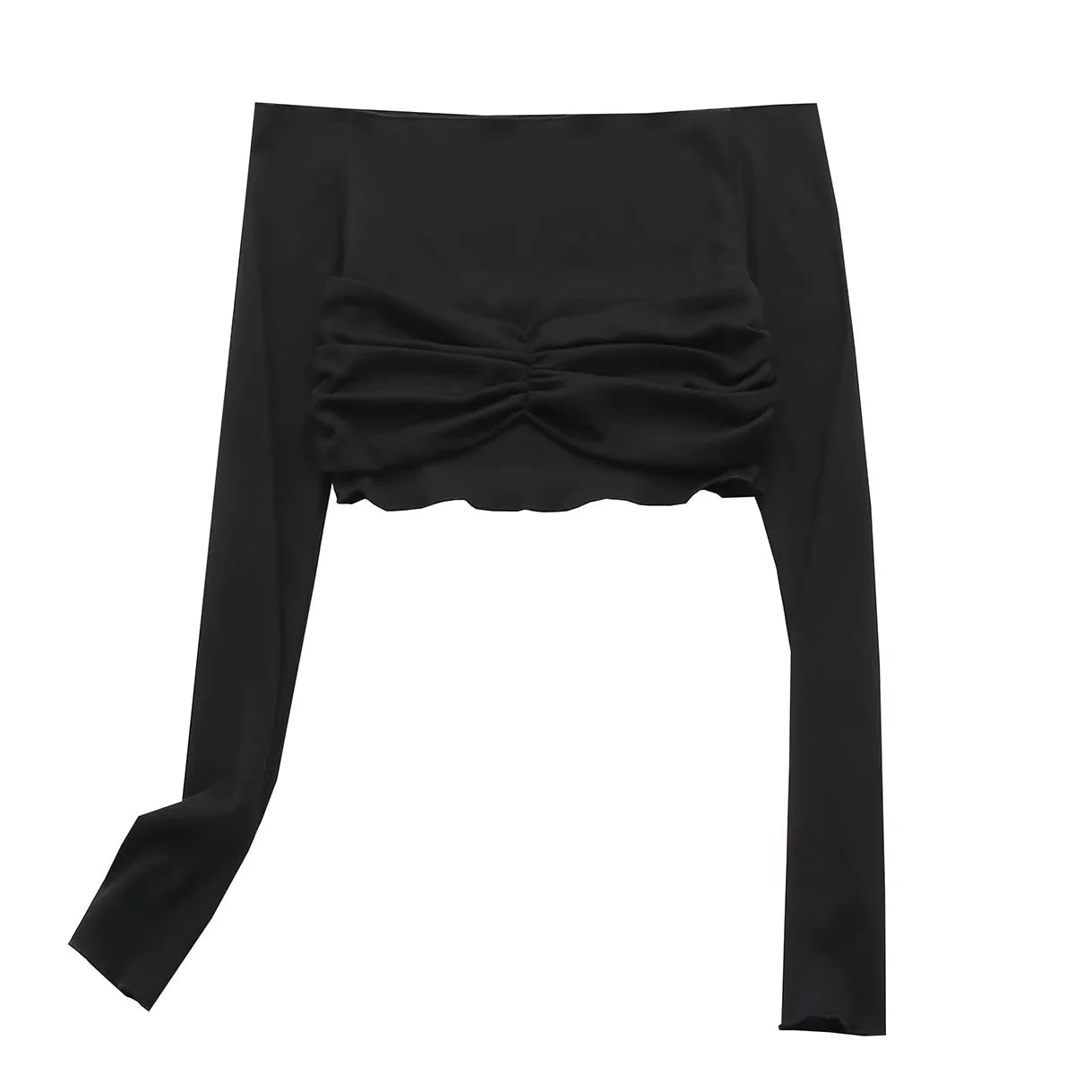 Maria Sheer Mermaid Cropped Tops - 2 Colors