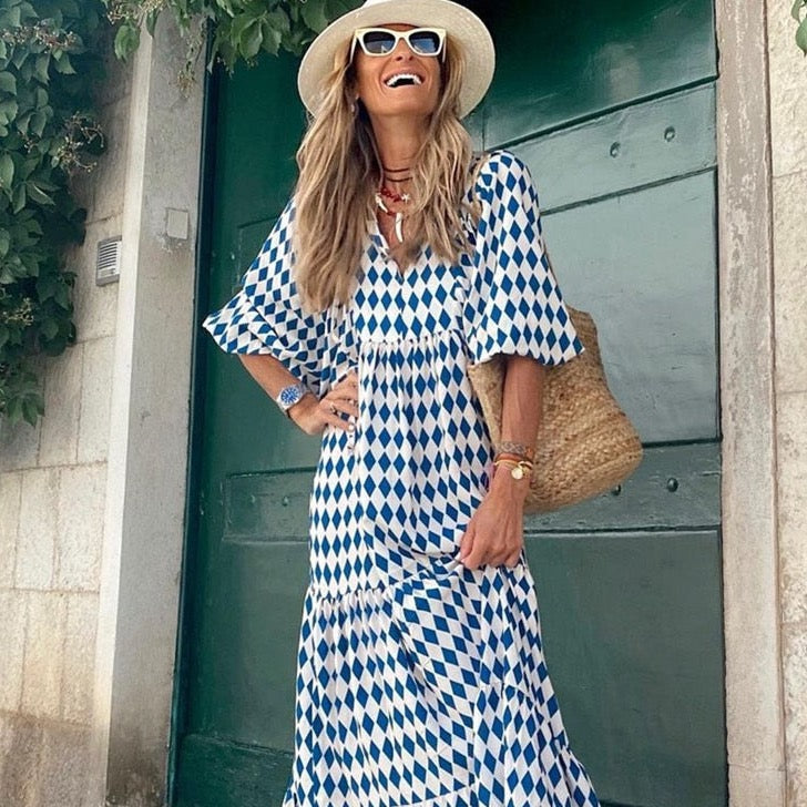 Mariana Printed Midi Baby Doll Dresses - 7 Colors