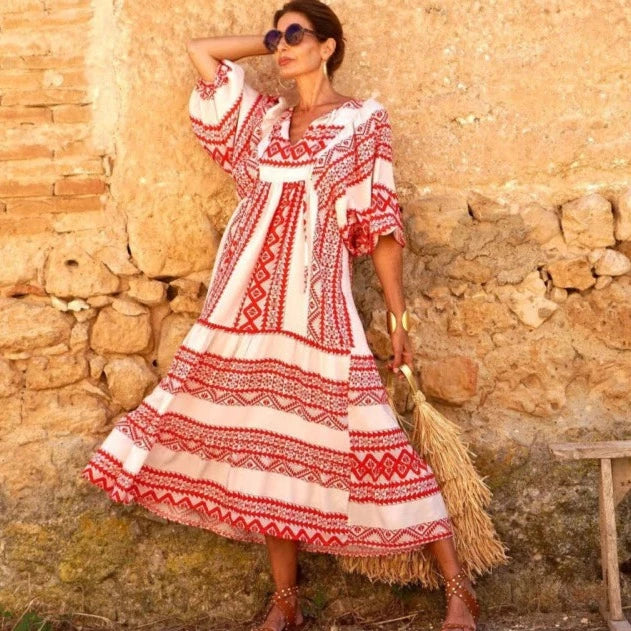 Mariana Printed Midi Baby Doll Dresses - 7 Colors