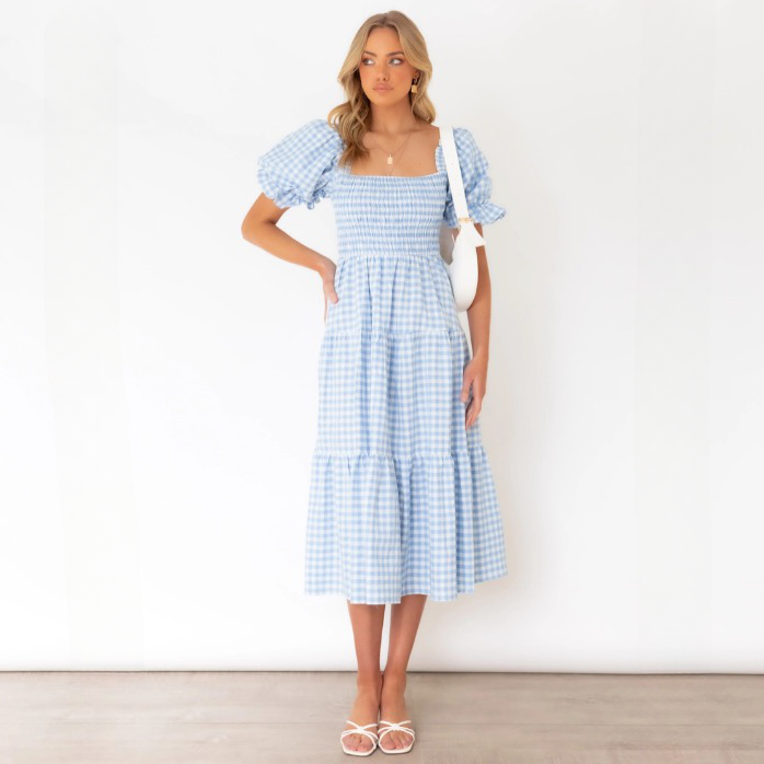 Marianne Gingham Midi Dresses - 2 Colors
