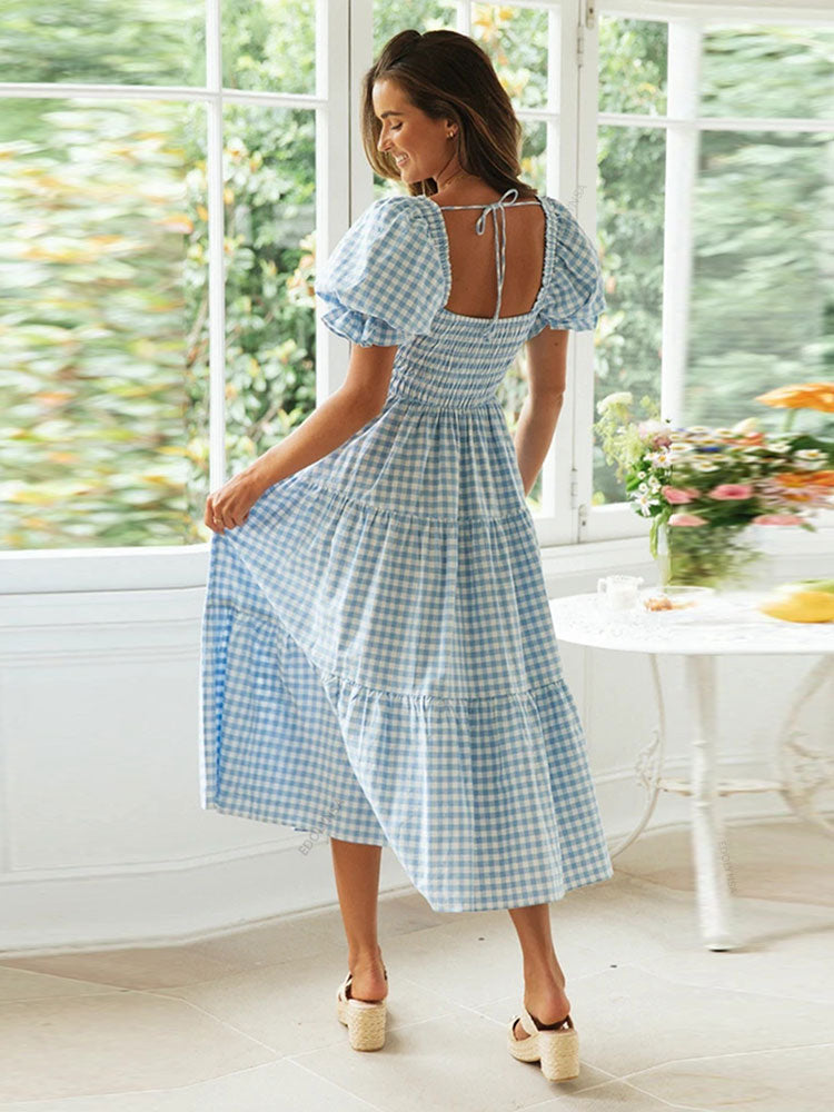 Marianne Gingham Midi Dresses - 2 Colors