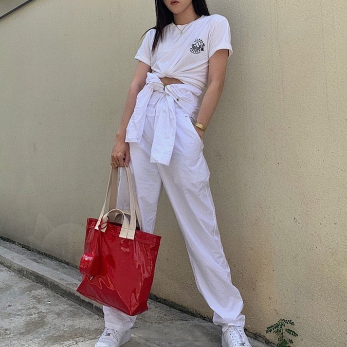 Marie Big Shine Patent Leather Nylon Tote - 5 Colors