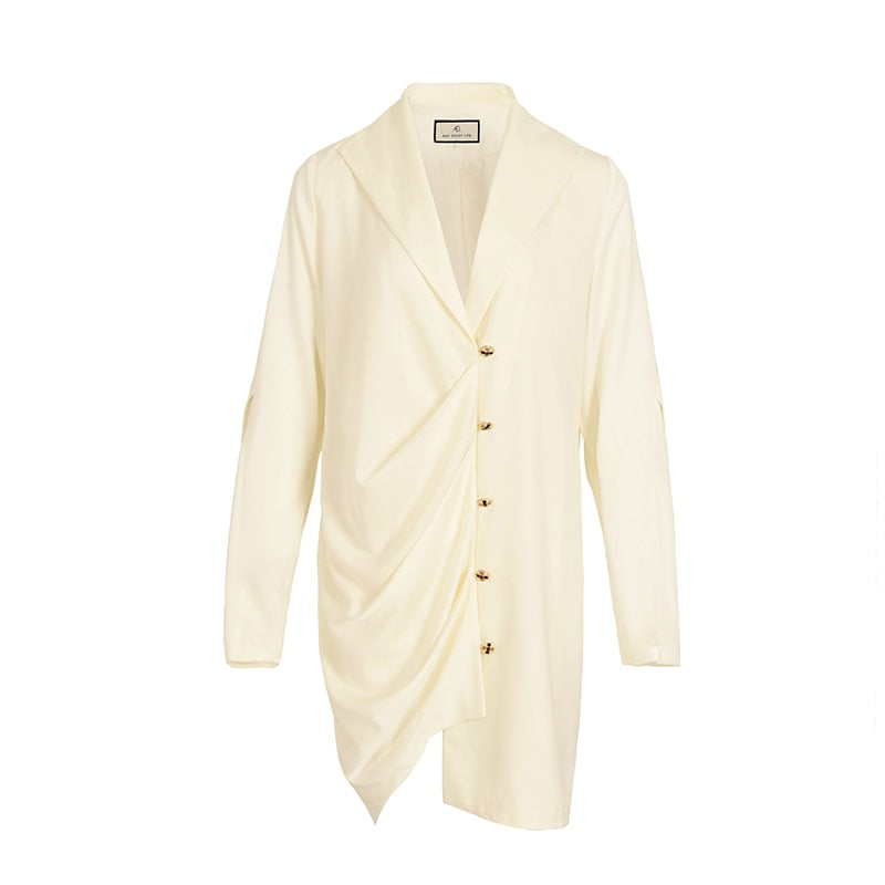 Mariel Ruched Blazer Mini Dress