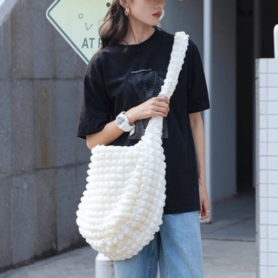 Marja Ruched Quilted Nylon Hobo Bags - 2 Colors