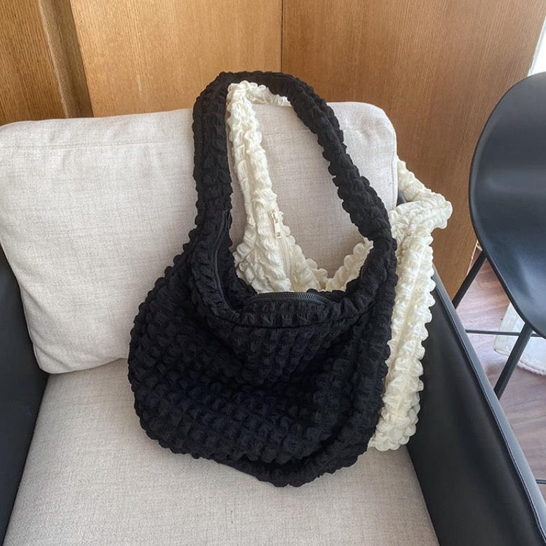 Marja Ruched Quilted Nylon Hobo Bags - 2 Colors