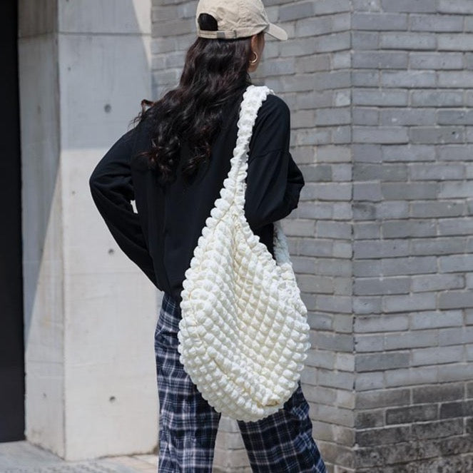 Marja Ruched Quilted Nylon Hobo Bags - 2 Colors