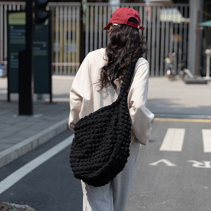 Marja Ruched Quilted Nylon Hobo Bags - 2 Colors