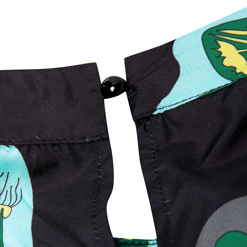 Marjorie High-Neck Retro Printed Maxi Dress