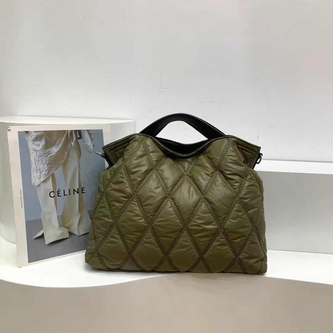 Marla Diamond Quilted Puffer Totes - 5 Colors