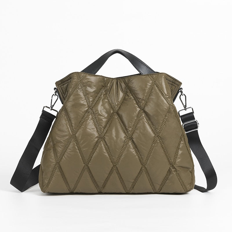 Marla Diamond Quilted Puffer Totes - 5 Colors