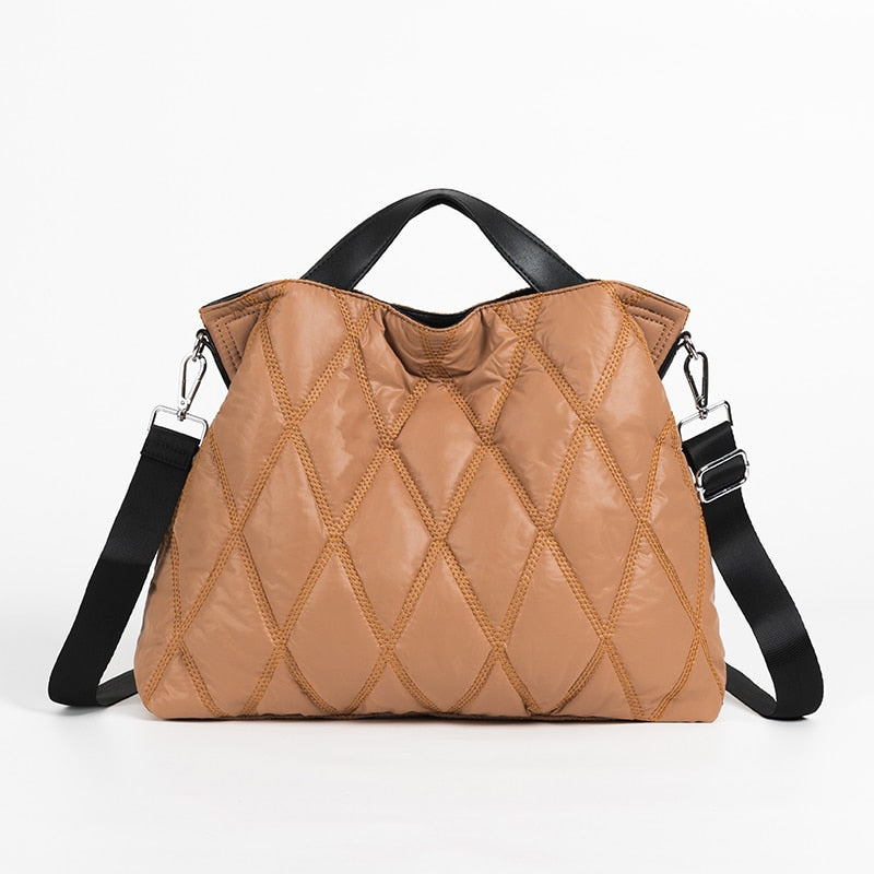 Marla Diamond Quilted Puffer Totes - 5 Colors