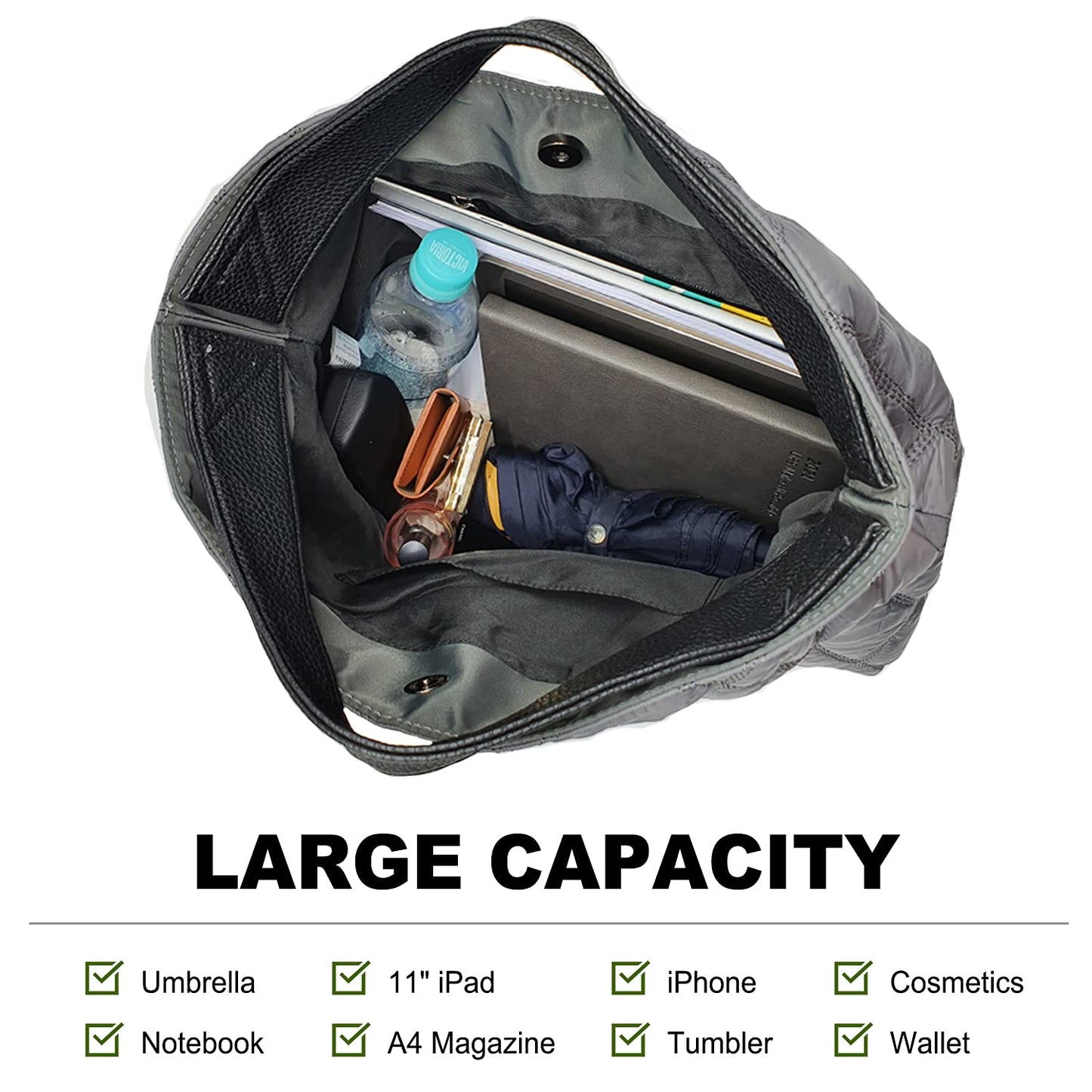 Marla Diamond Quilted Puffer Totes - 5 Colors