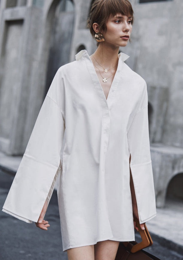 Marla Mini Shirt Dress with Wide Cuffs