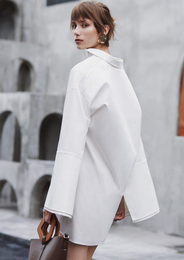 Marla Mini Shirt Dress with Wide Cuffs