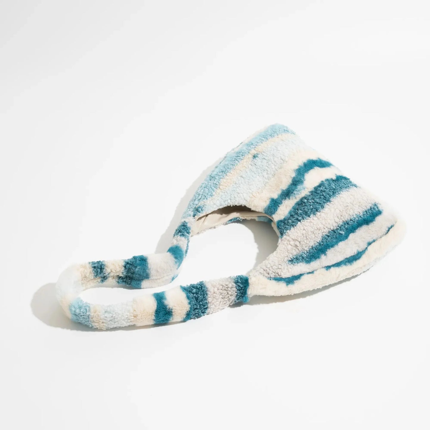 Marlena Tye Die Stripe Faux Fur Hobo Bag