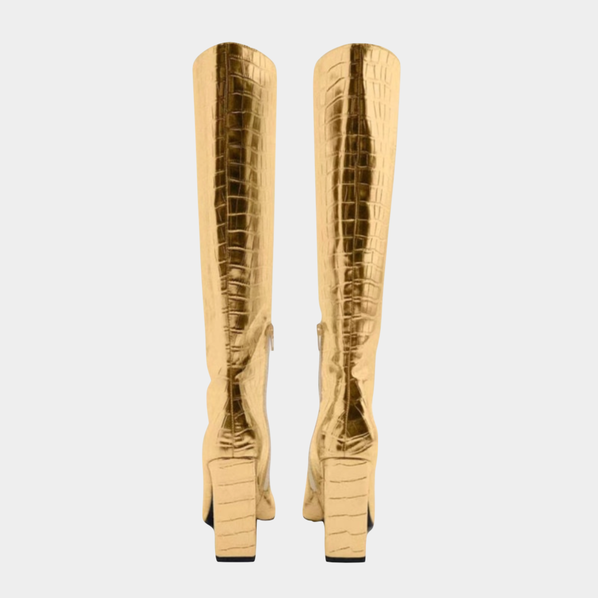 Marlene Croco Metallic Knee High Boots - 3 Colors