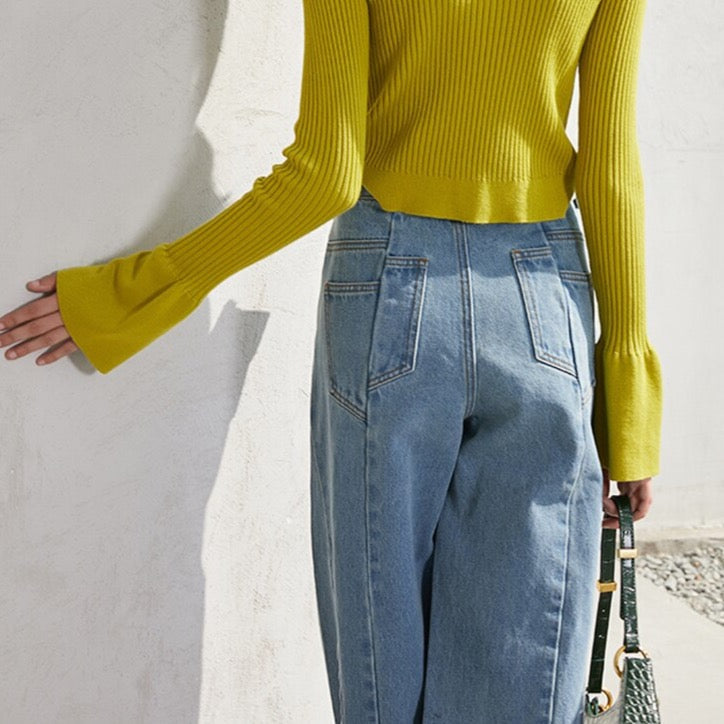 Marsala Modified Flare Jeans