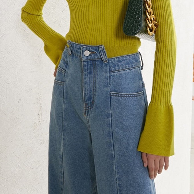 Marsala Modified Flare Jeans