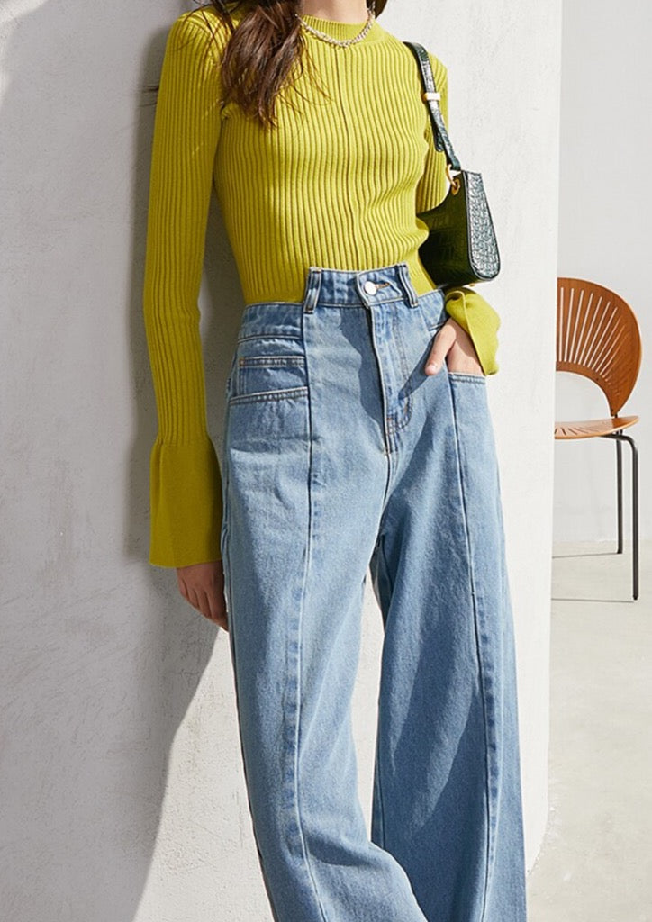 Marsala Modified Flare Jeans