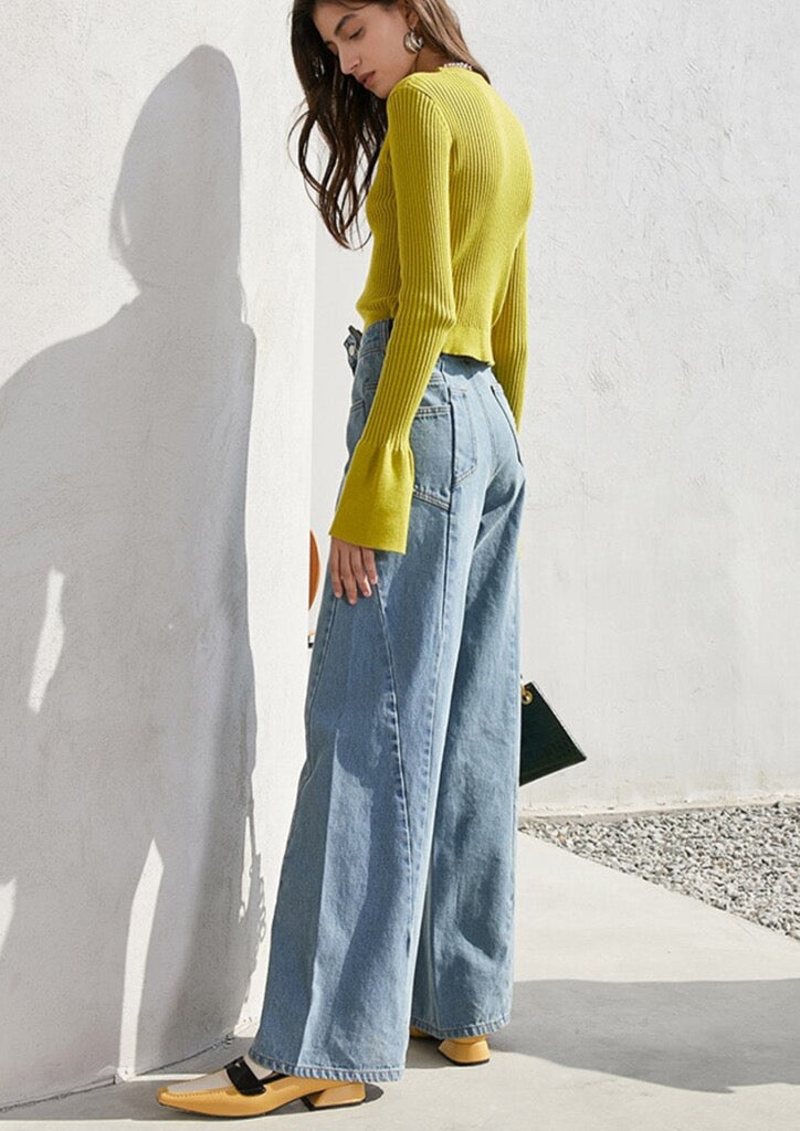 Marsala Modified Flare Jeans