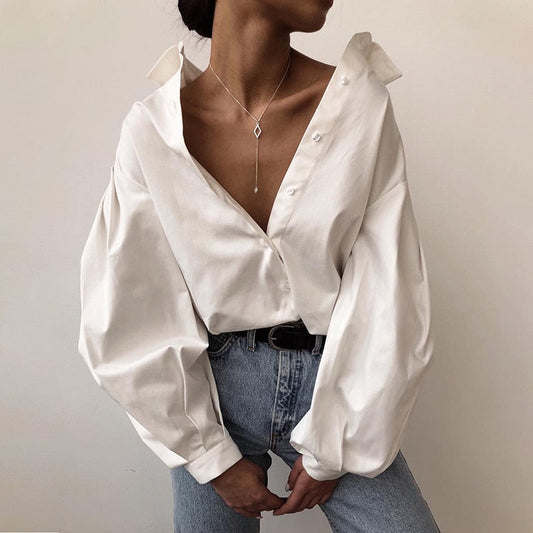 Marthe Puff Sleeve Shirt Blouse - 2 Colors