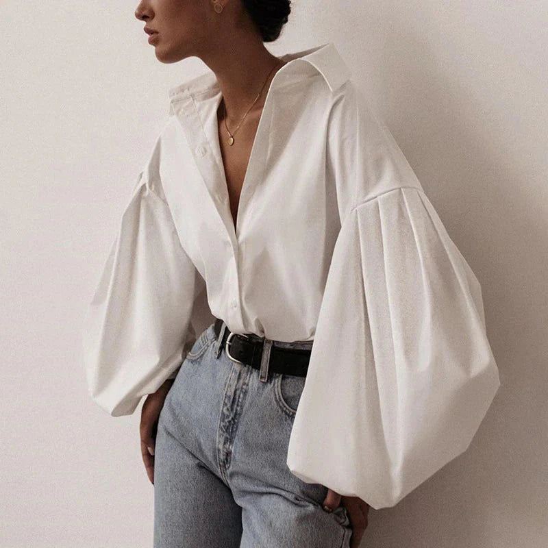 Marthe Puff Sleeve Shirt Blouse - 2 Colors
