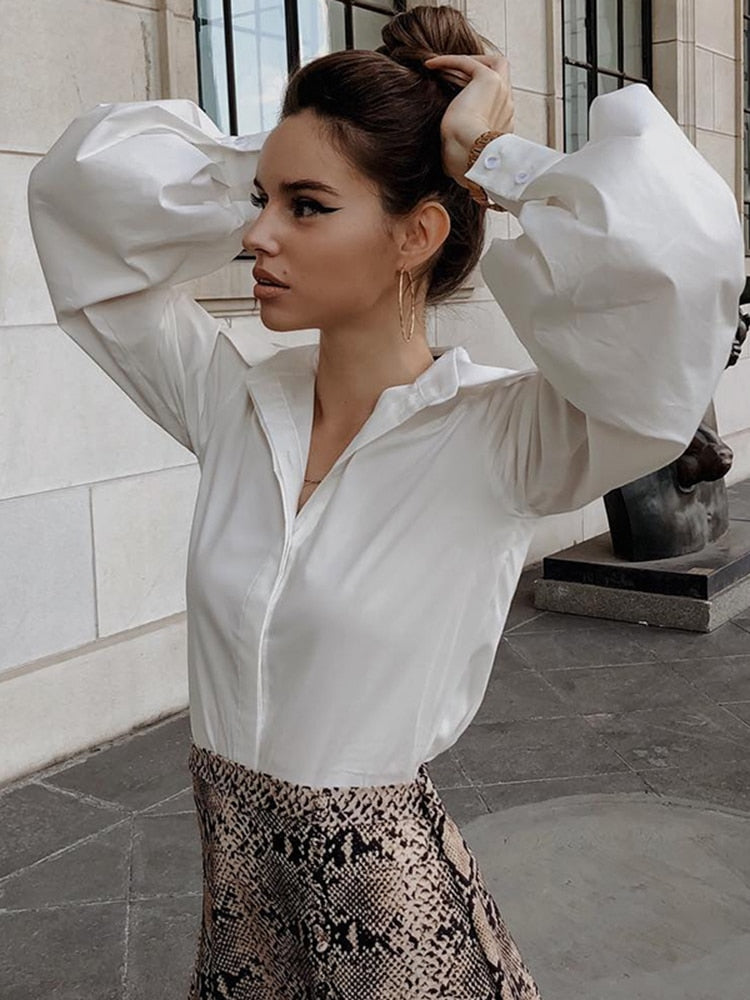 Marthe Puff Sleeve Shirt Blouse - 2 Colors