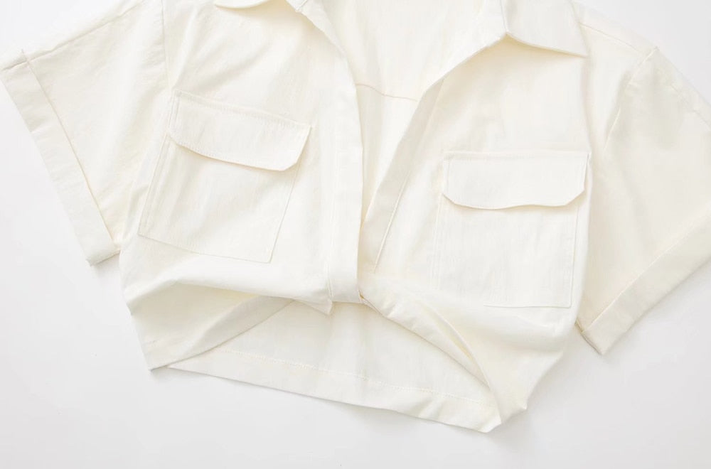 Matias Twist Front Cropped Shirts - 9 Colors