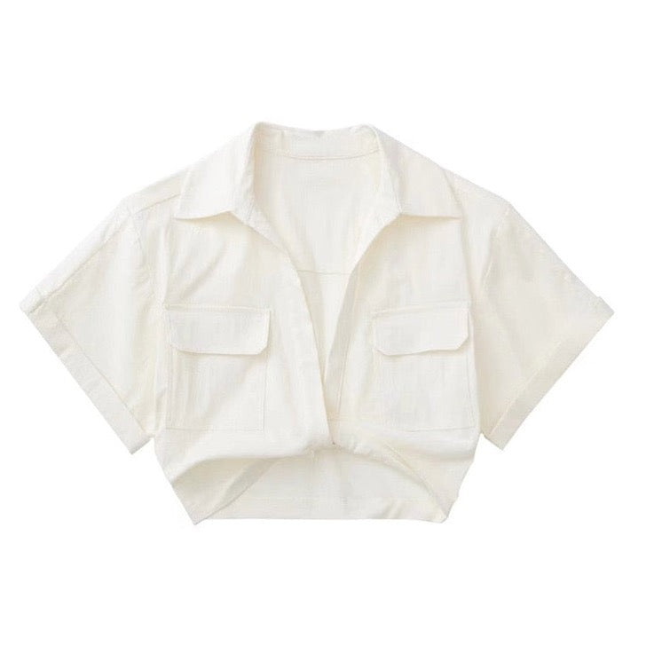 Matias Twist Front Cropped Shirts - 9 Colors