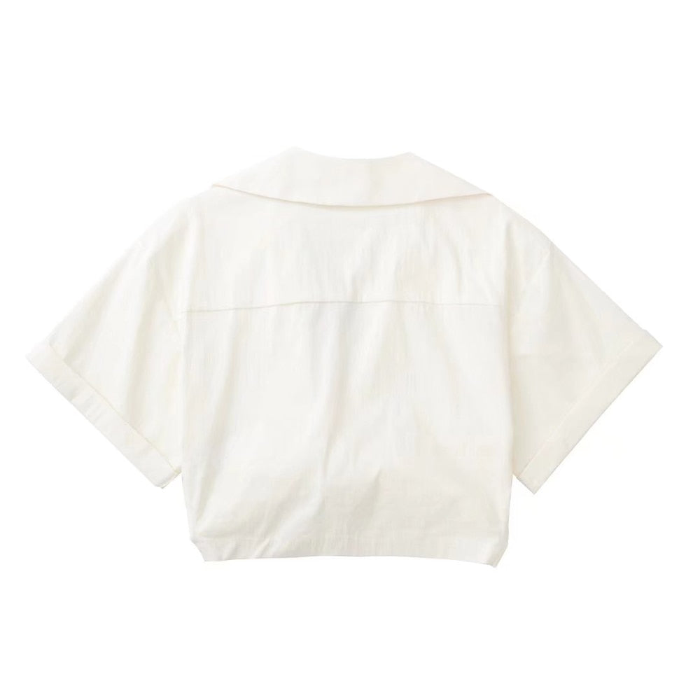 Matias Twist Front Cropped Shirts - 9 Colors