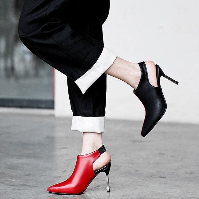 Maxim Color Contrast Bootie Heels - 2 Styles