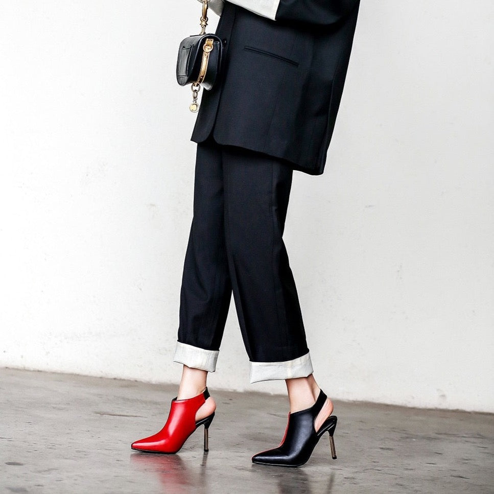 Maxim Color Contrast Bootie Heels - 2 Styles