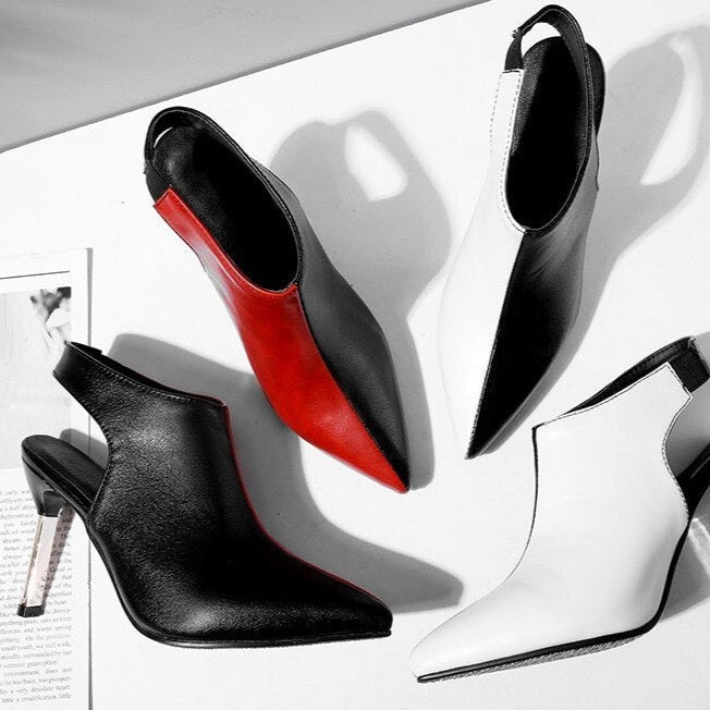 Maxim Color Contrast Bootie Heels - 2 Styles